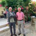 The Président and Chairman enjoy the party.